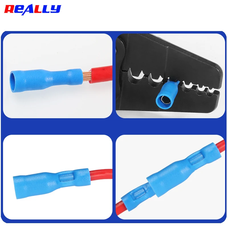 50Pairs Female and Male Insulated Electric Connector Crimp Bullet Terminal for 22~10 AWG 0.5-6mm Audio Wiring