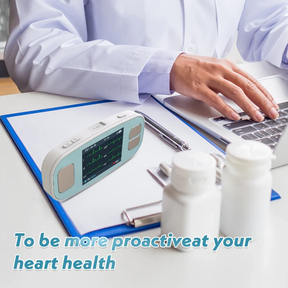 Contec PM20 Digital Portable ECG Monitor 6 Lead EKG Machine Bluetooth Mobile App