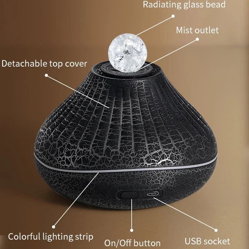 Aroma Diffuser Air Humidifier 160ml USB Essential Oil Machine with Colorful Night Lights USB Humidifier Mini Size Humidifier