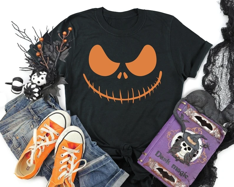 Matching Family Halloween Pumpkin shirts Funny Halloween Face Tshirt Tops 2024 Halloween Party Costume T-Shirt graphic t shirts image 3