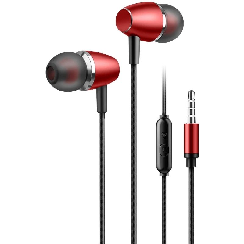 Headphones Corded In-Ear Corded Earphones Earbuds Headphones 3.5mm Corded Headphones with Microphone Noise Isolating