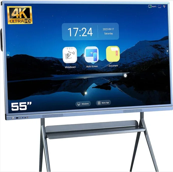 Intelligent Conference Machine 4K Touch Screen 75 Inch Electronic Smart Interact Whiteboard Digital Whiteboard LED Black Wifi