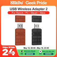 8BitDo USB Wireless Bluetooth Adapter 2 for Nintendo Switch PS3 PS5 Xbox JoyCon Controller Windows Mac Raspberry Pi
