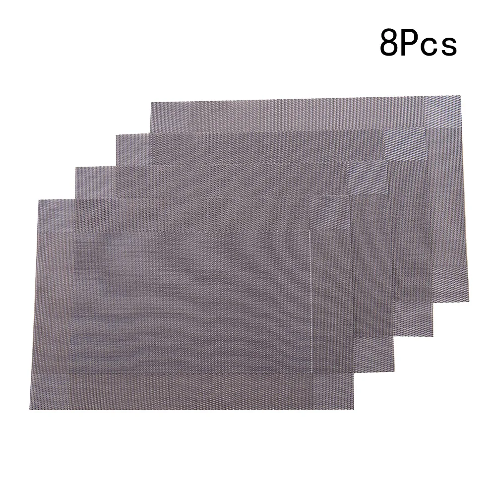 8Pcs Diagonal Frame Table Placemats PVC Thermal Insulation Dining Mats for Restaurant Home Hotel Store Oilproof Waterproof Easy