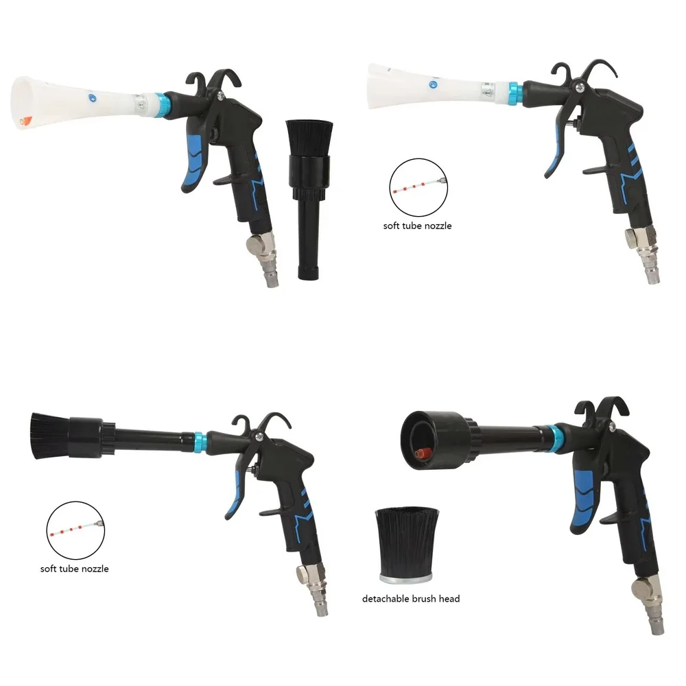 

New 2026 Two Nozzles Plastic Dry Clean Car Cleaner with Air Regulating Switch for Auto Detailing Tools for Vehicle