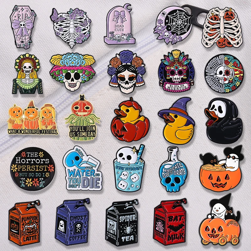 la-calavera-catrina-mexico-День-мертвых-эмалированные-булавки-на-Хэллоуин-в-стиле-панк-тыква-утка-скелет-цветок-броши-значок-ювелирное-изделие-подарок