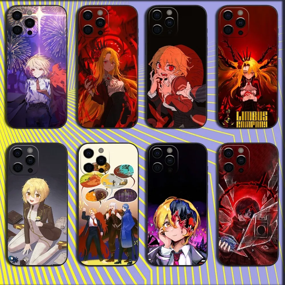 

Game L-Limbus Company Phone Case For iPhone 16,15,14,13,12,11,Pro,X,XS,Max,XR,Plus,Mini Soft Black Cover