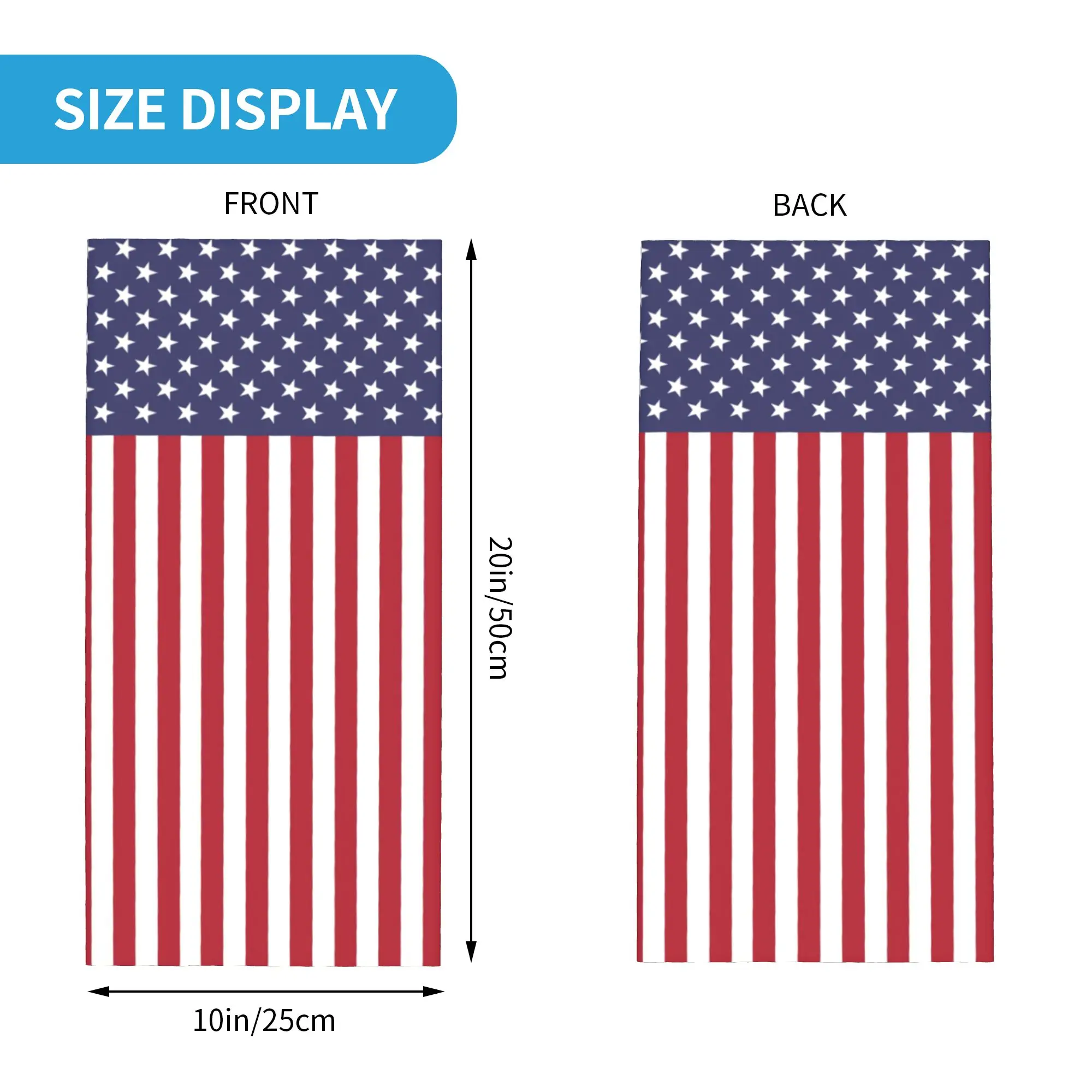 مخصص أمريكا الولايات المتحدة الأمريكية العلم باندانا الرقبة أدفأ الرجال النساء الشتاء التزلج وشاح أنبوبي الجراب واقي الوجه #2