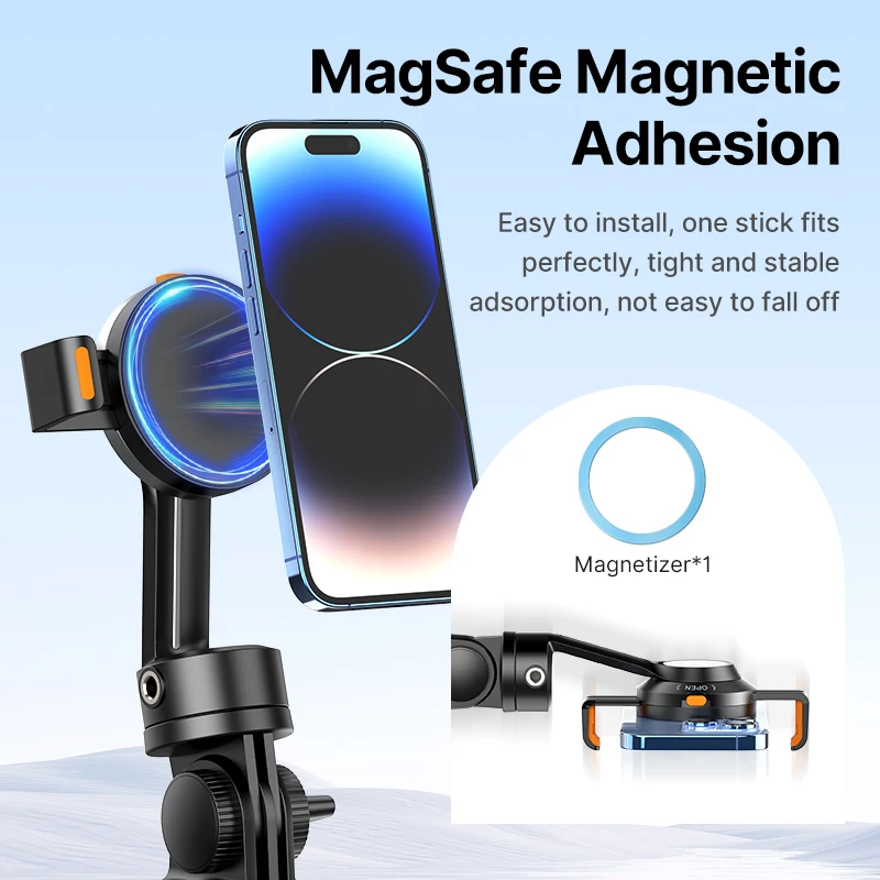 Ulanzi SK-05 magnetisches Telefons tativ 1,6 m Selfie-Stick mit drahtloser Bluetooth-Fernbedienung 360 ° Drehung Telefon halter für Telefon kamera