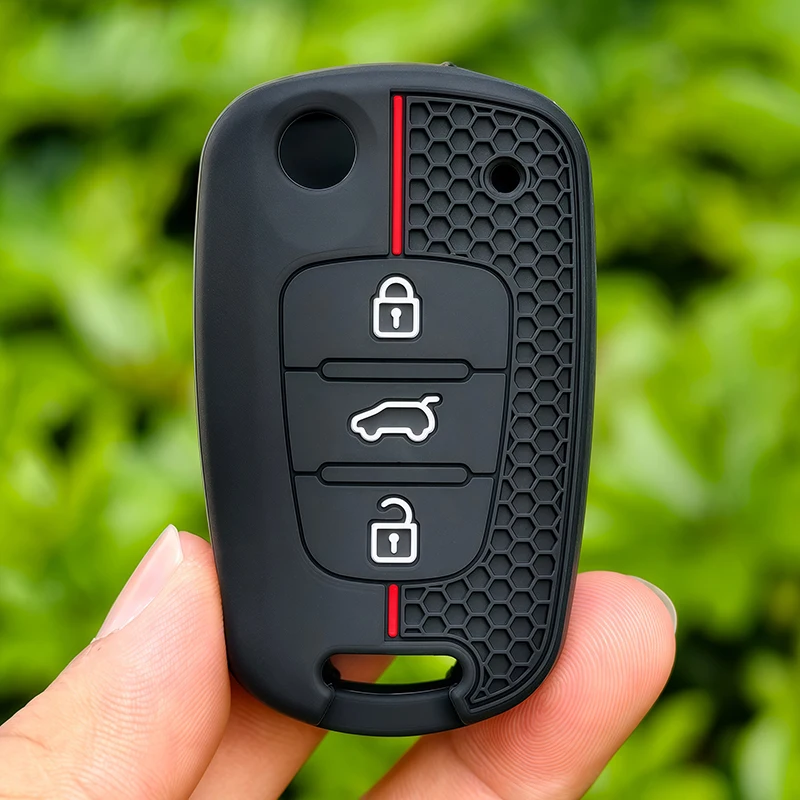 Silicone Key Case Cover For Kia Soul Venga Picanto Rio Sorento Ceed Sportage For Hyundai i20 i30 Veloster ix20 - view 5