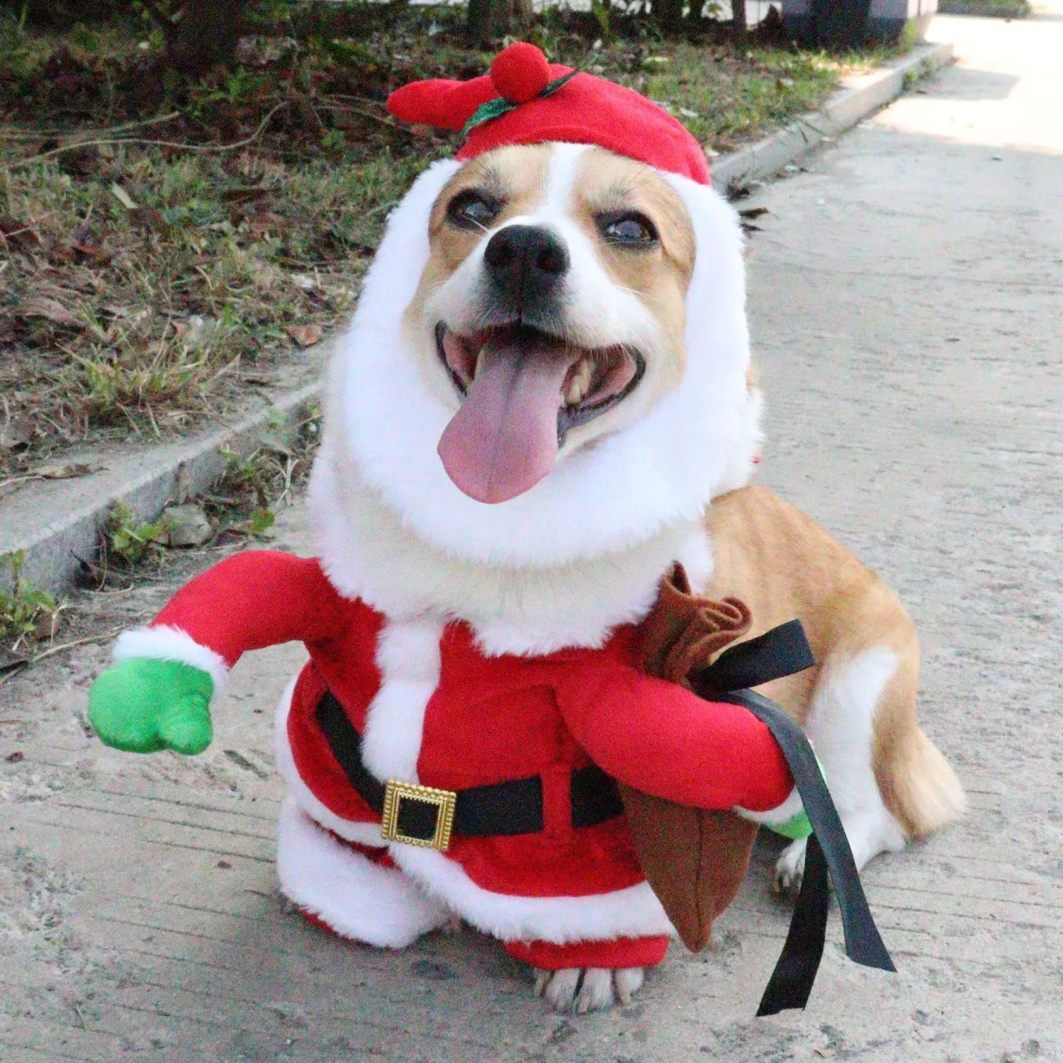 Pet Dog Christmas Clothes Santa Claus Standing Cosplay Costume New Year Pets Dogs Clothing For Small Dogs Costume Pet Coats