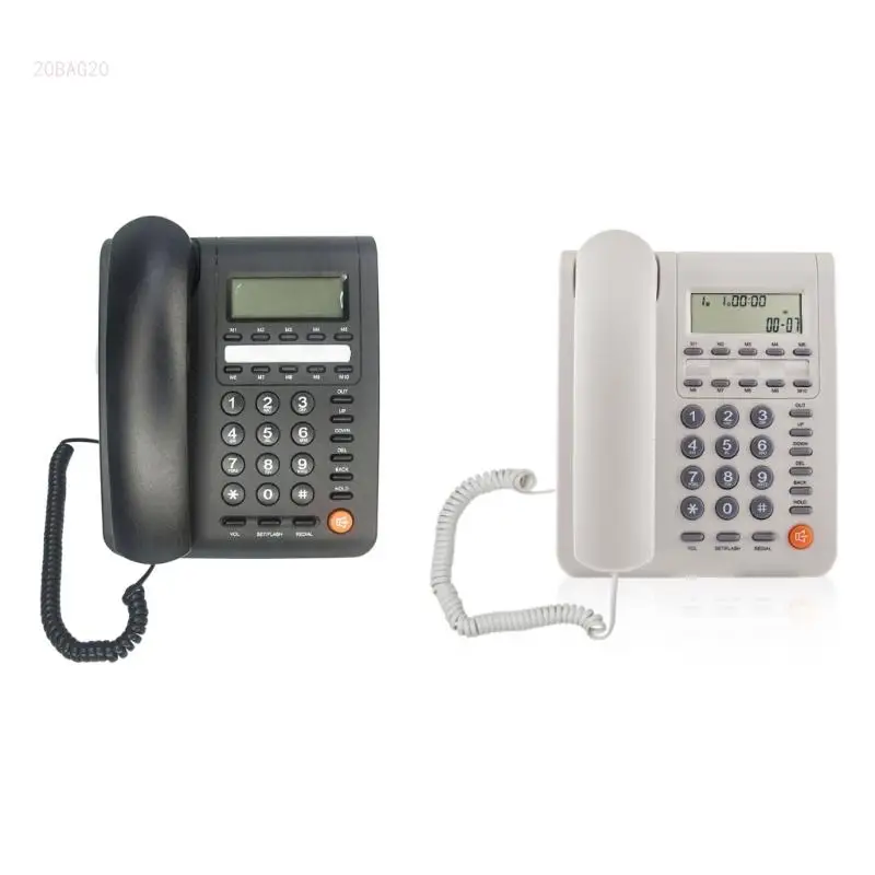 M59 English Telephone With LCD Caller Display Call Record Big Button Telephone Simple Landline Phone For Home Offices