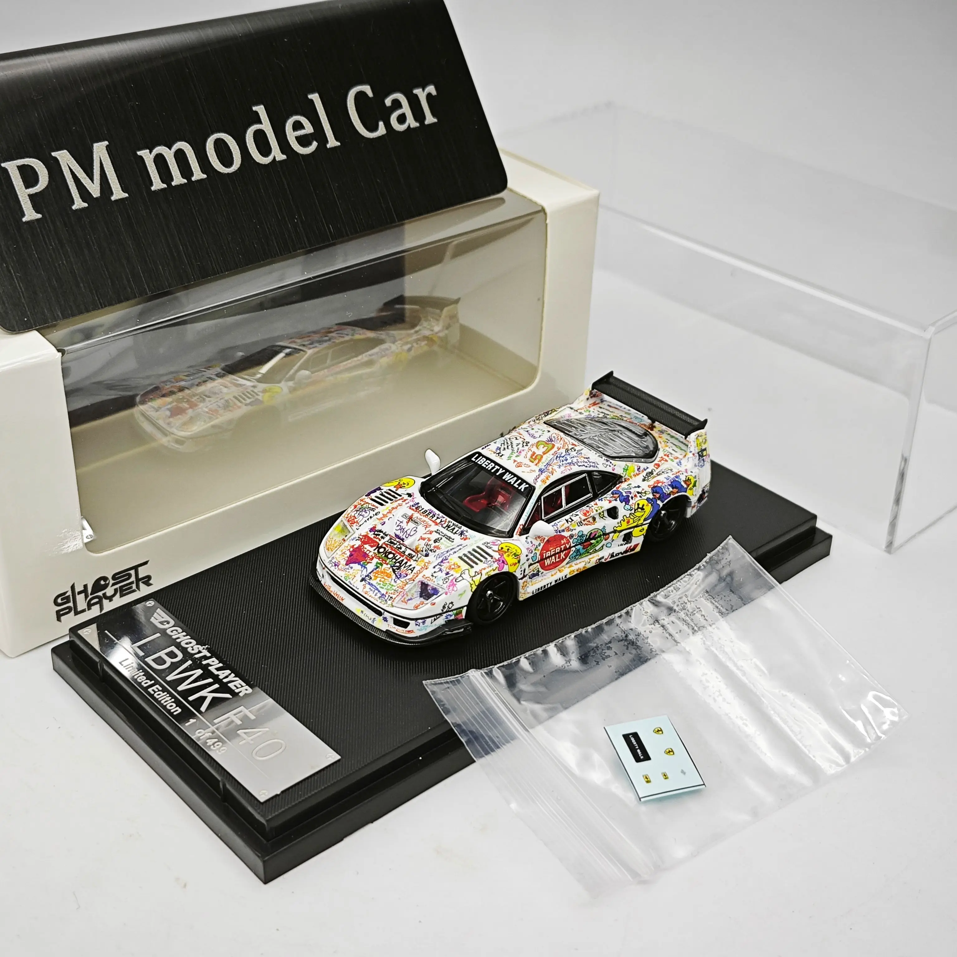 In Stock SW GHOST PLAYER Custom Edition 1:64 Prancing Horse F40 LBWK Alloy Diecast Model Car Collectible Gift Ornament