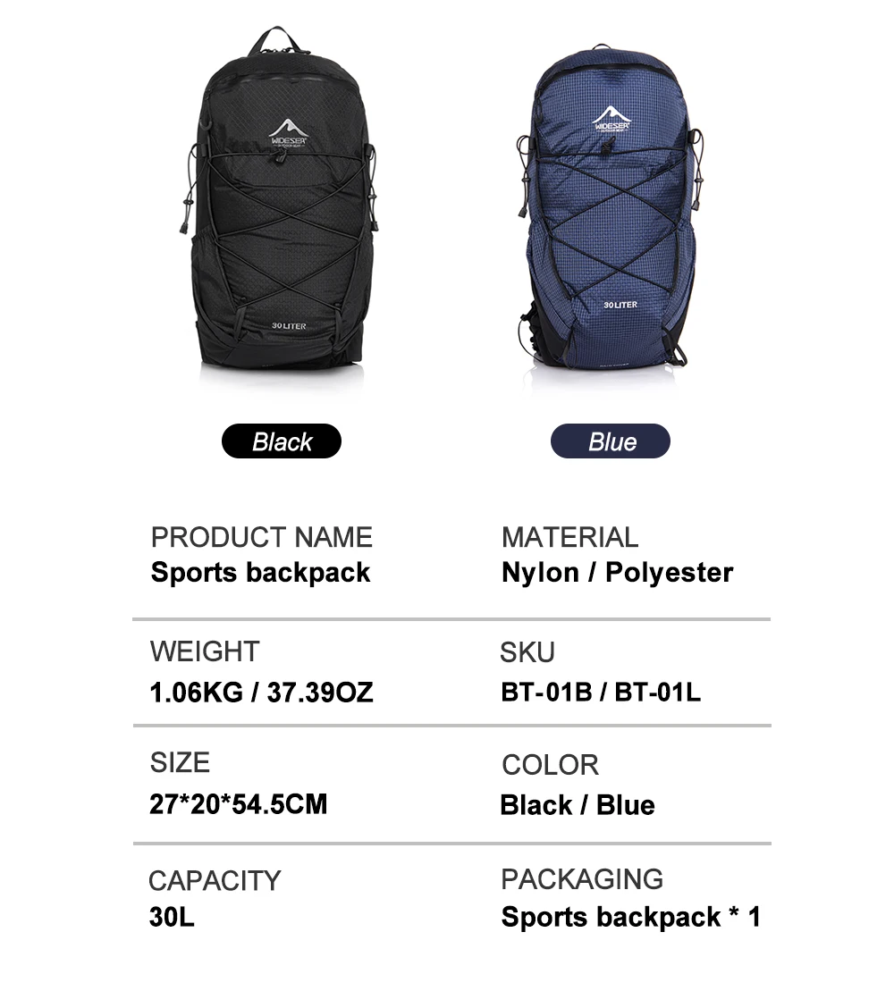 Widesea Camping Klettern Rucksäcke Sport Wasserdichte Umhängetasche Werkzeug Zubehör Reise Rucksack Camping Ausrüstung Liefert – Detail 3