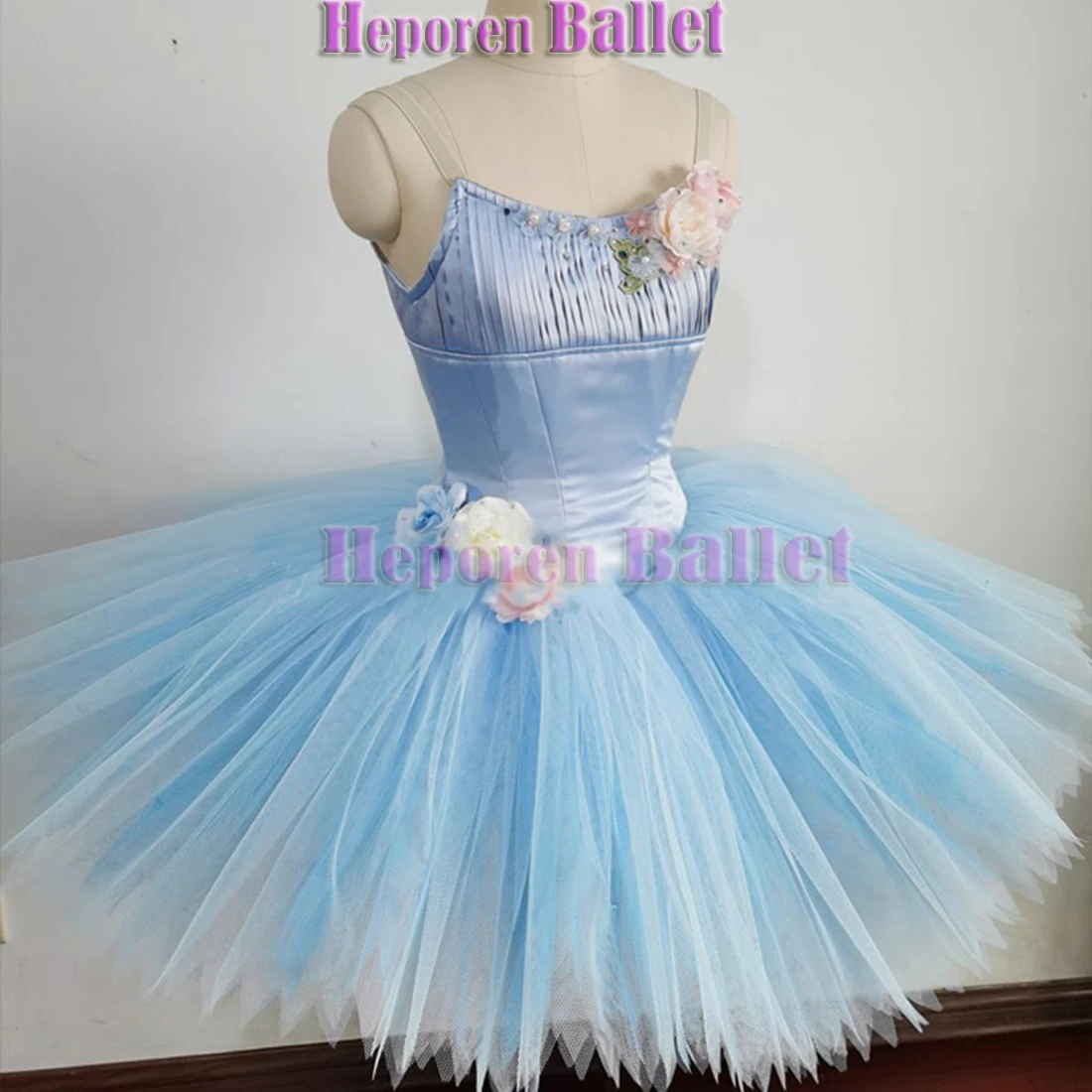 

Custom Ballet Competition Don Quixote Second Act Mizusawa Fairy Variation Light Blue Imported Organza TUTU Skirt