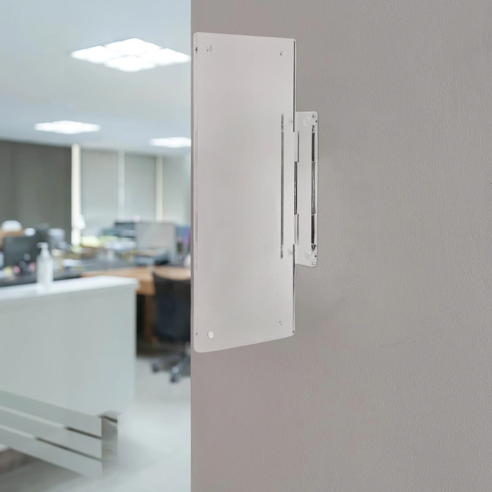 

Double Sided Acrylic Office Door Sign Clear Wall Mount Replaceable Card Holder Office Name Plate Business Door Decor