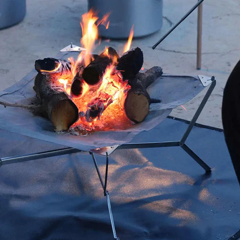 

Foldable Fire Pit Grill Bonfire Ultra-light Campfire Wood Burning Stove Portable FIrewood Heater Outdoor BBQ Grill Stand Burner