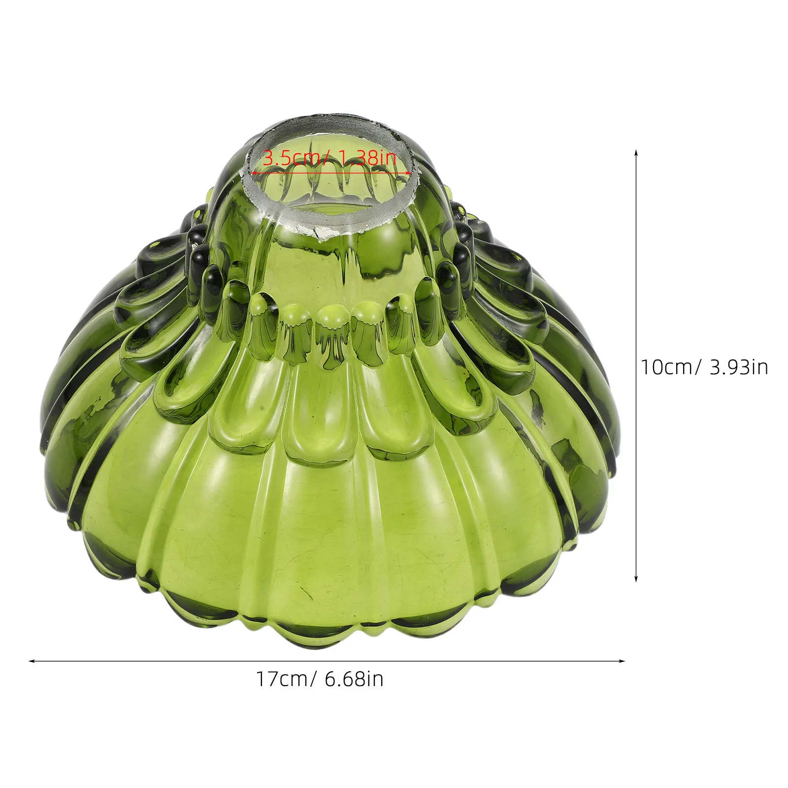 Flower Shaped Green Glass Lampshade Replacement Vintage Lamp Shade for Pendant Light Wall Sconce Living Room Bedroom