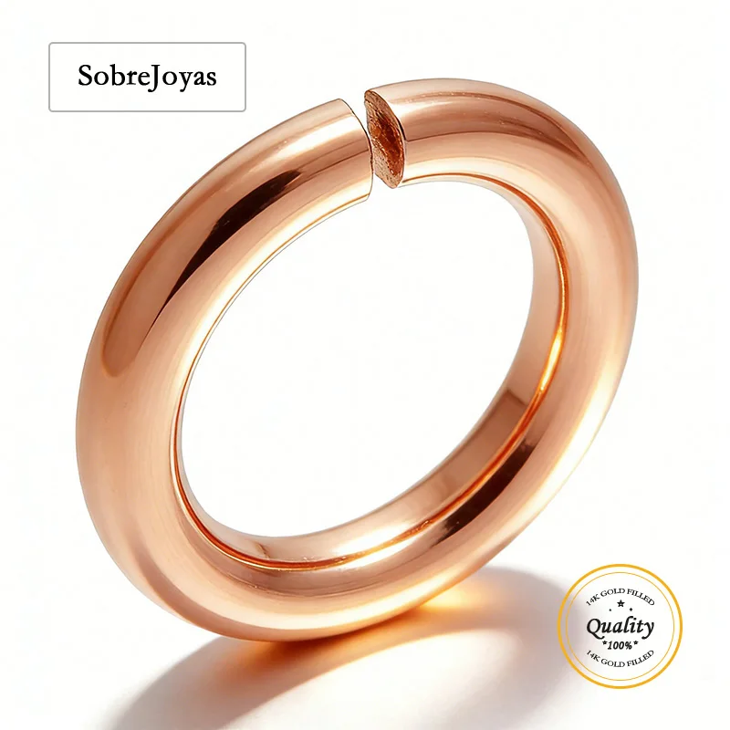Bulk 14K Rose Gold Filled Jump Rings 3mm-6mm Diameter Open Rings for DIY Jewelry Wholesale Findings 3/4/5/6mm Outer Size