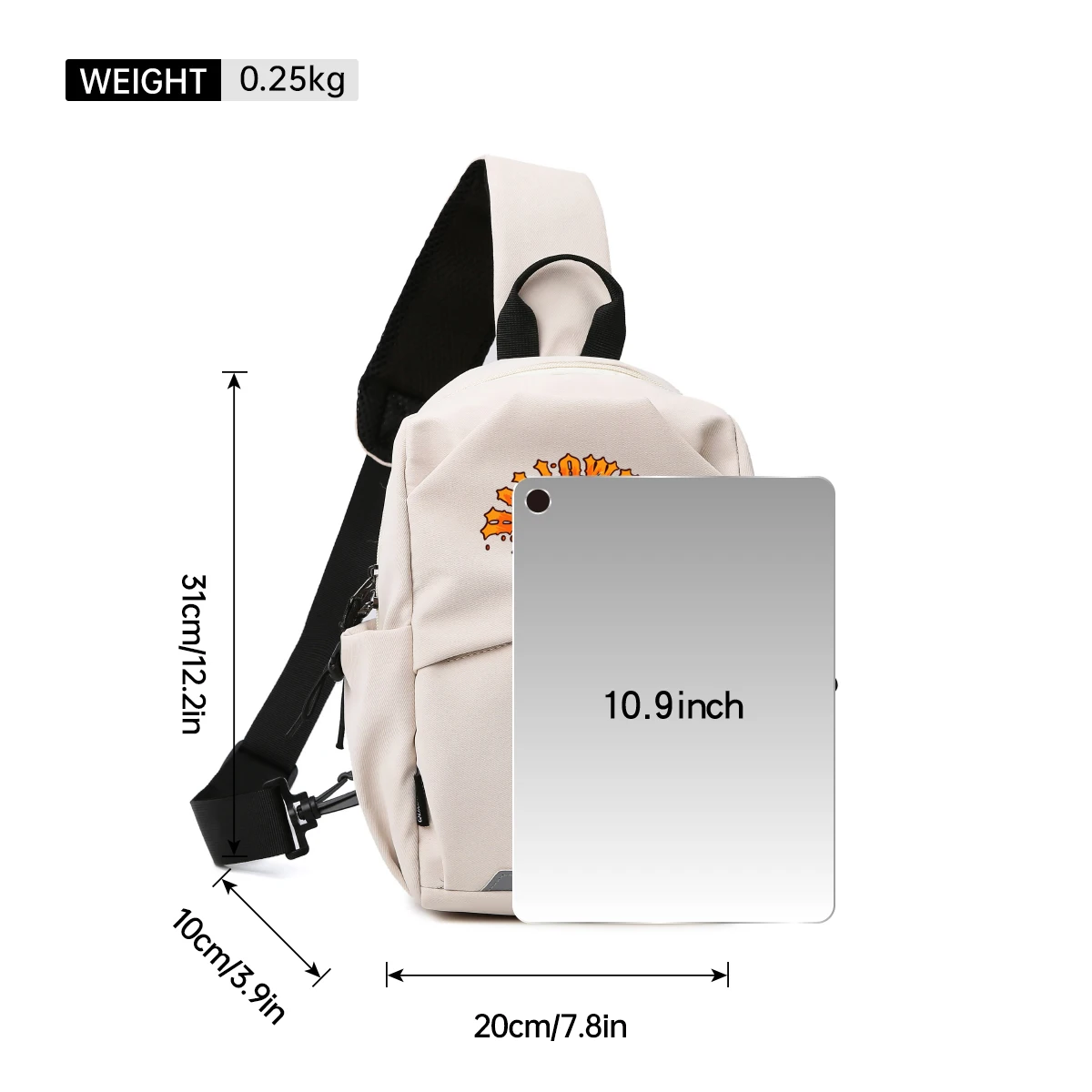 High-end logo custom messenger bag men's one-shoulder chest bag women's mountain climbing lightweight exclusive diy