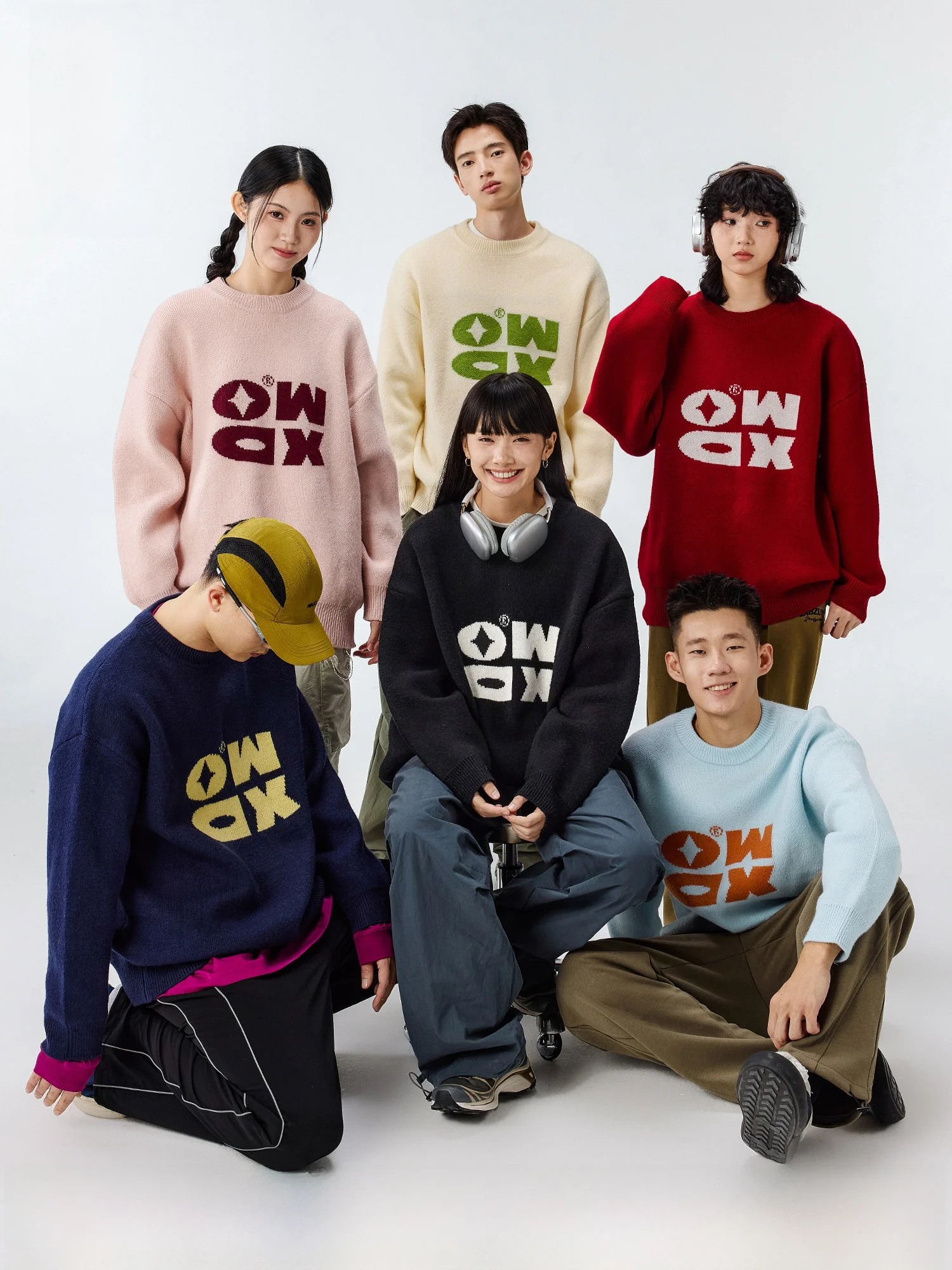 

OWOX Basic Dopne Hooded Sweater Women's Loose Knitwear Inner Wear Autumn Winter Street Sle round Ne Long Sve