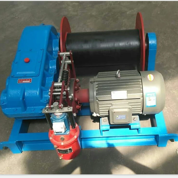 1t 2t 3t 5t Small Light  Electric Winch Long Cable Wire Rope Lift Electric Winch Pulling Windlass for Mining Area Lifting