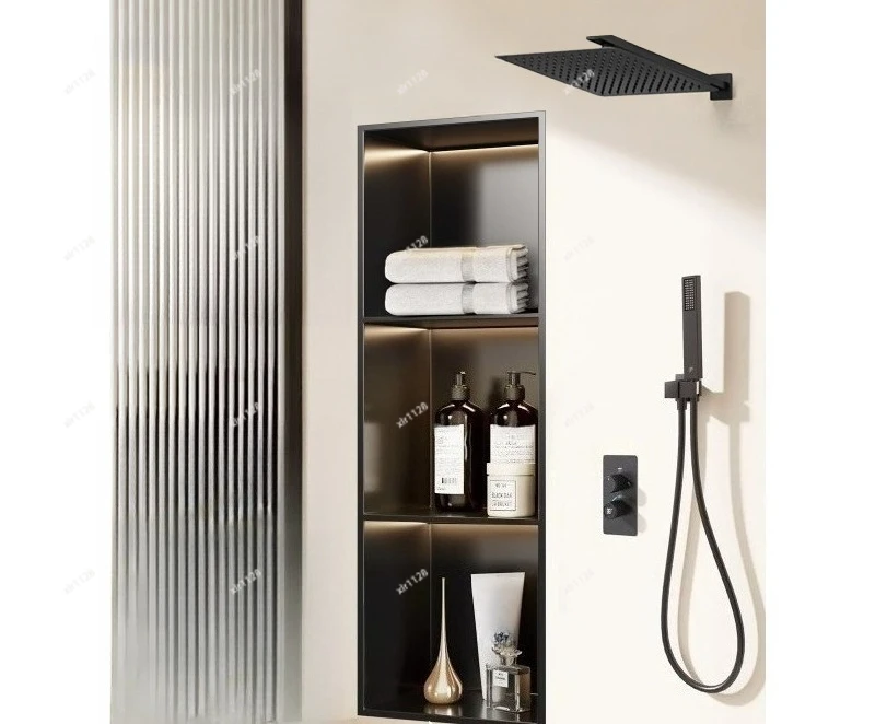 

Metal Embedded Wall Niche Stainless Steel Inset Storage Shelf for Bathroom and TV Background