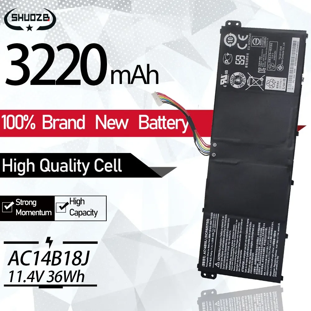 

AC14B18J AC14B13J Battery For Acer Aspire E3-111 E3-112 E3-112M ES1-511 ES1-531 MS2394 B116 B115-M B115-MP EX2519 N15Q3 N15W4