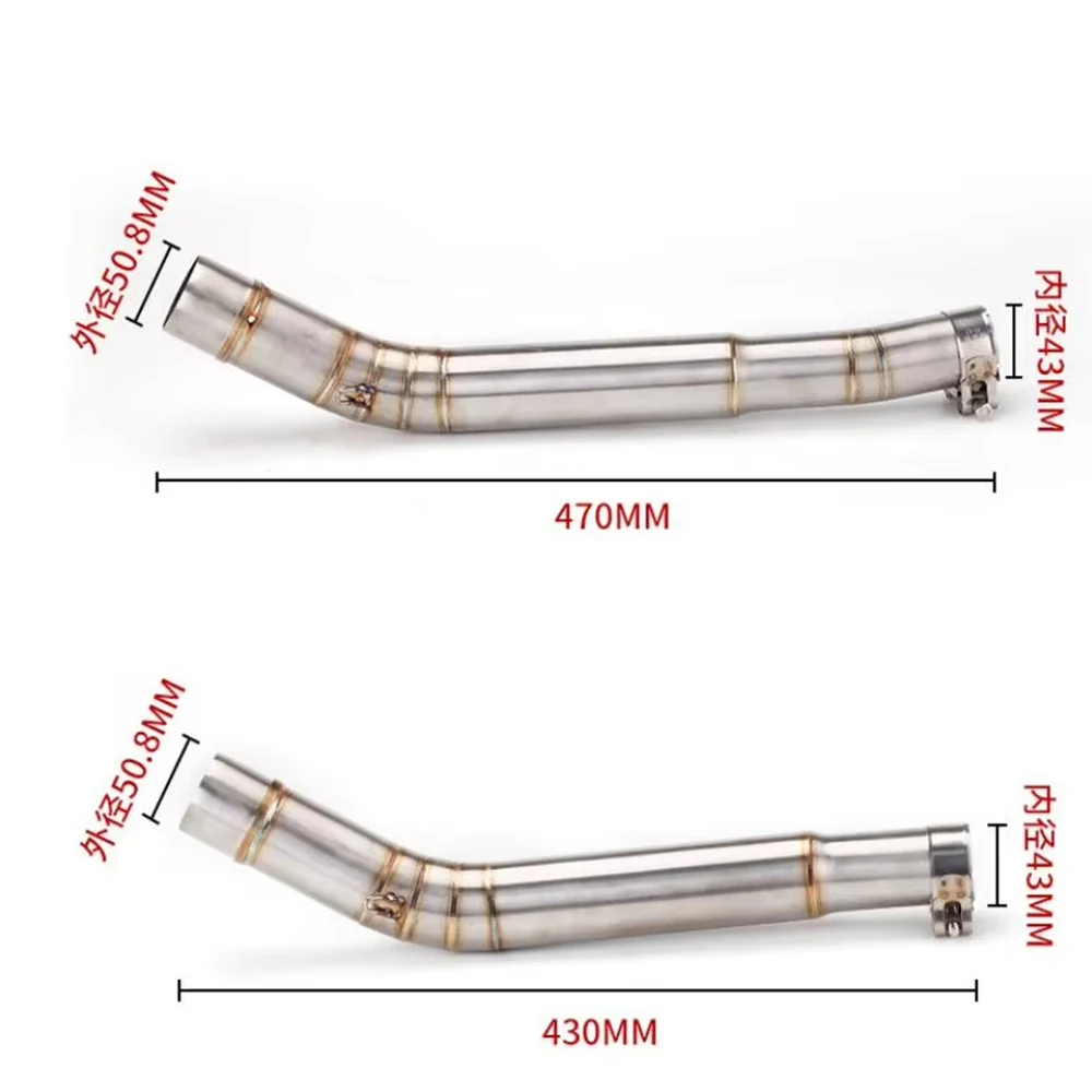 Image of Günstig für Suzuki Hayabusa GSX1300R GSXR1300 2008–2020 Motorradauspuff Escape links rechts Verbindungsrohr verbinden 51 mm Muffer