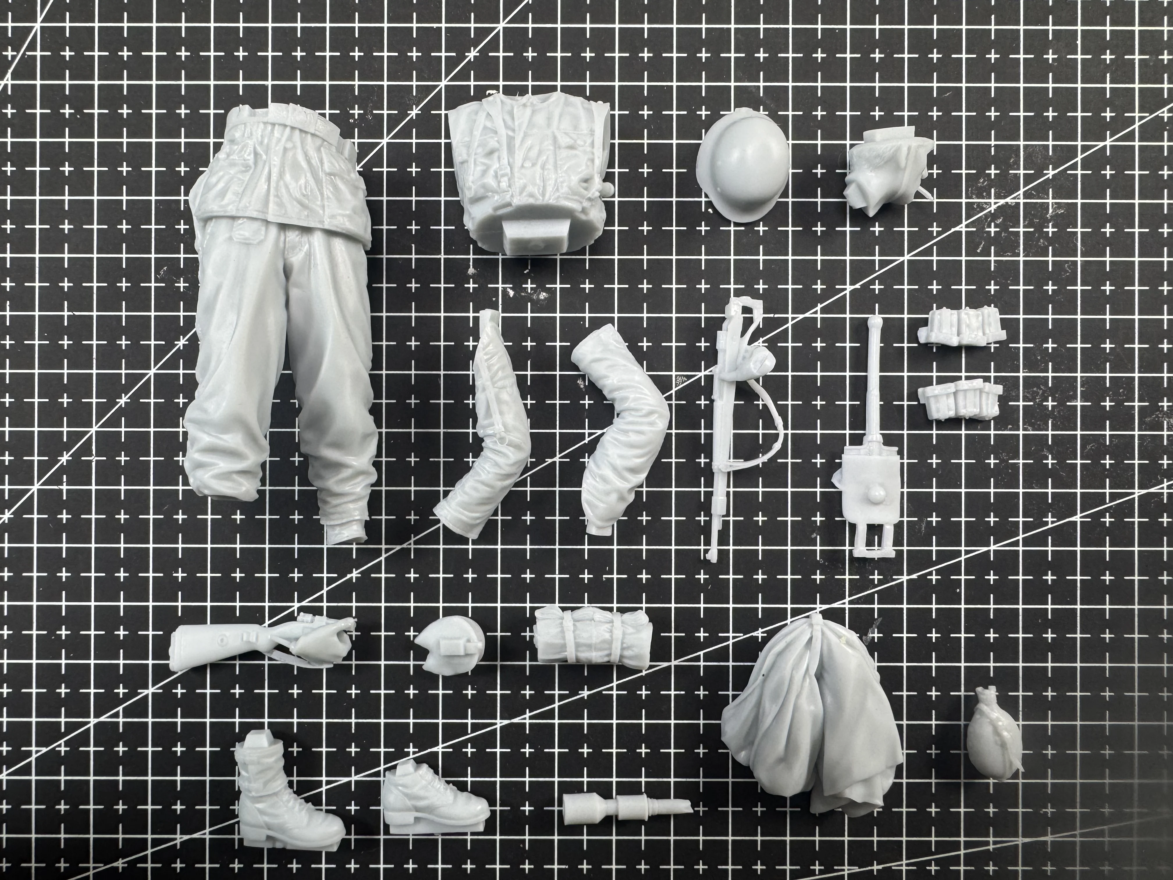 1/16 Casting Resin Model Assembly Kit, GK, Resin Infantry Officer Captain, Unpainted