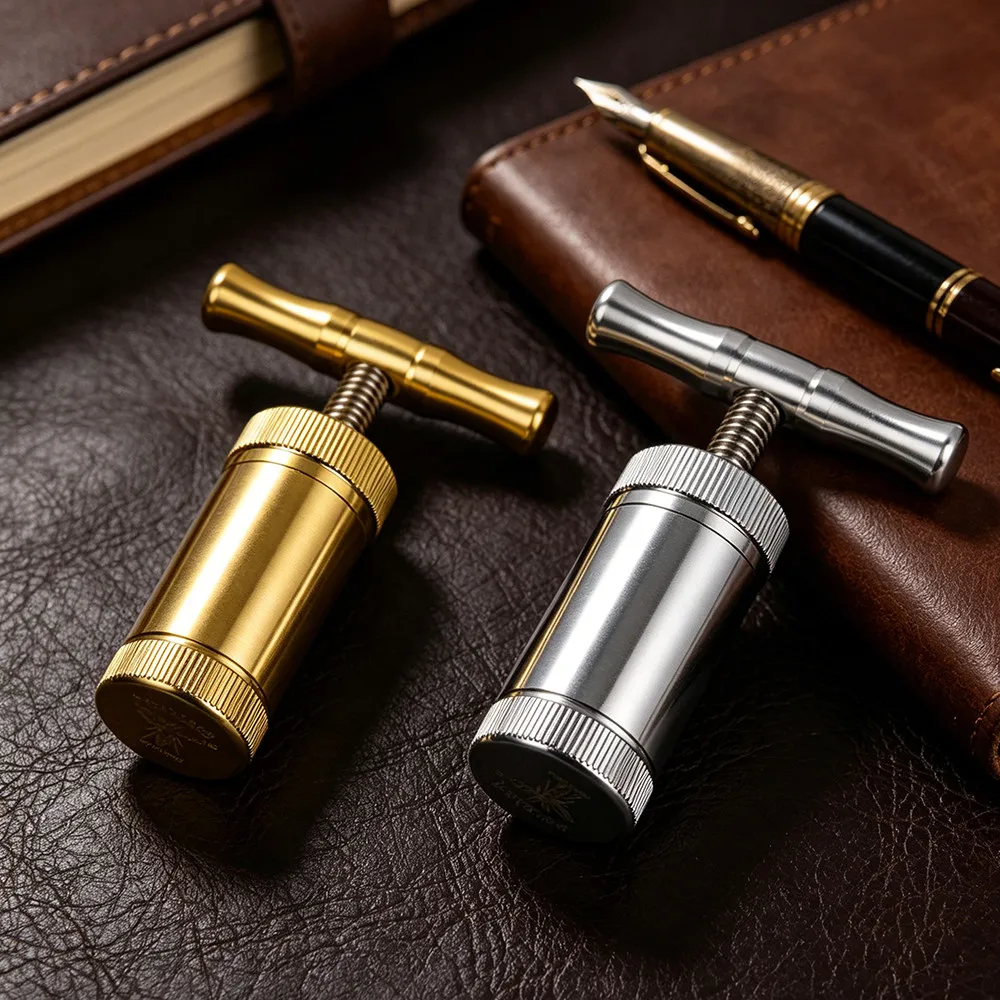 

Mini Aluminum Alloy Herb Press Hand Pressure Compressor Portable Tobacco Spice Crusher Smoking Accessories