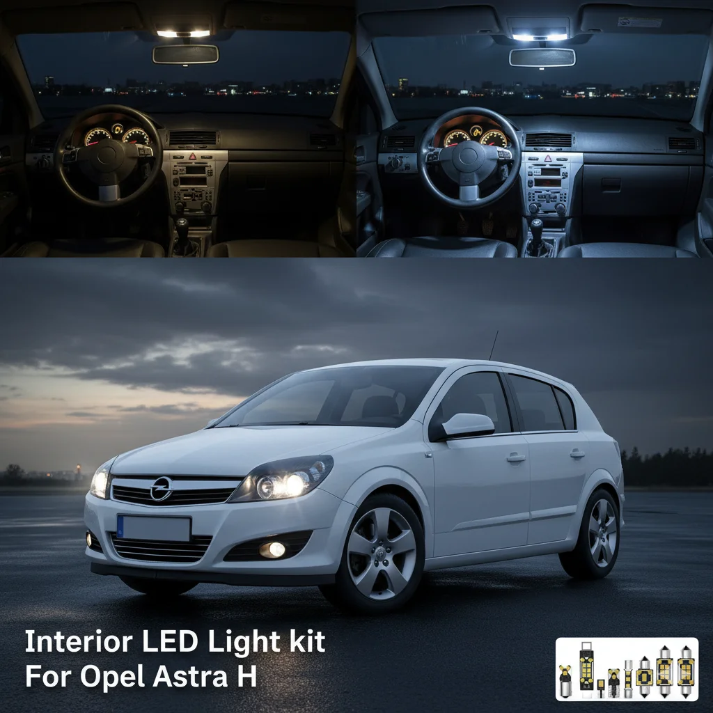 

For Opel Astra H 2004 2005 2006 2007 2008 2009 Car Interior Light LED Kit White Canbus