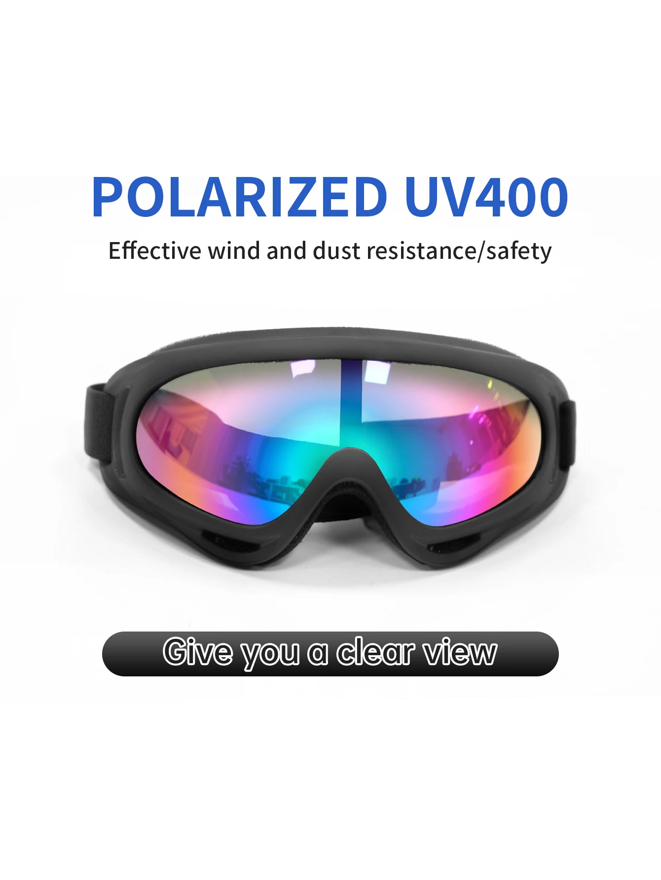 OBaolay Outdoor X400 Colorful Cycling Off road Windshields Motorcycle Glasses Ski glasses  Bicycle Sunscreen Cool Film Goggles