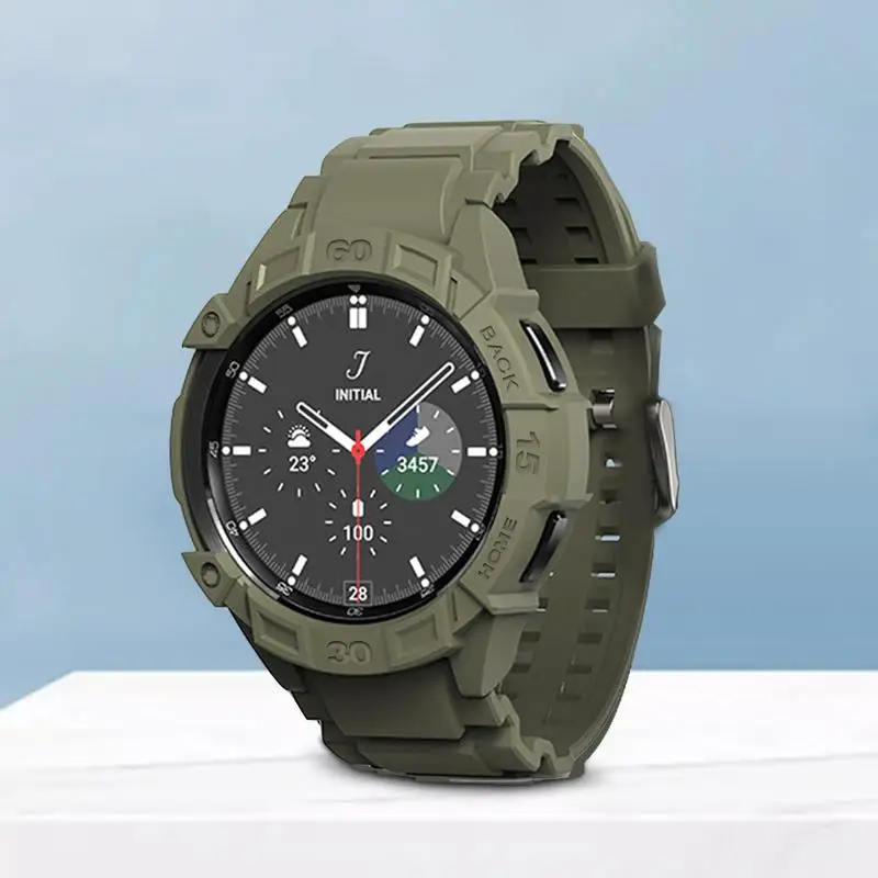 Case Compatible For Watch 4 Classic 46mm Smart Watch Cover TPU Screen Protector Stylish Watch4 Accessories