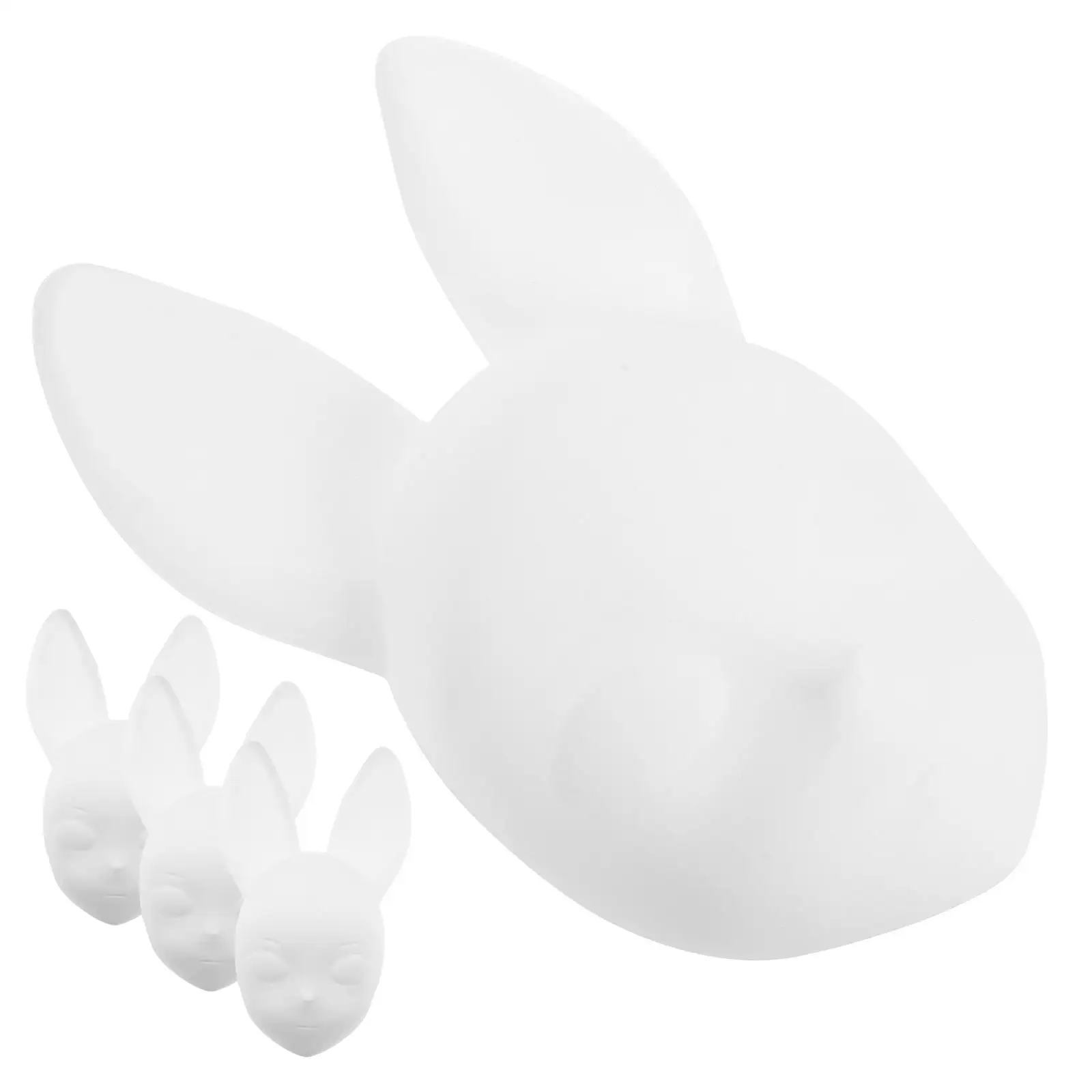 

4 Pcs Face Mask Unfinished DIY Blank Cosplay Mask Blank Hand Painting Masks for Party Halloween Masquerade Festival Toy