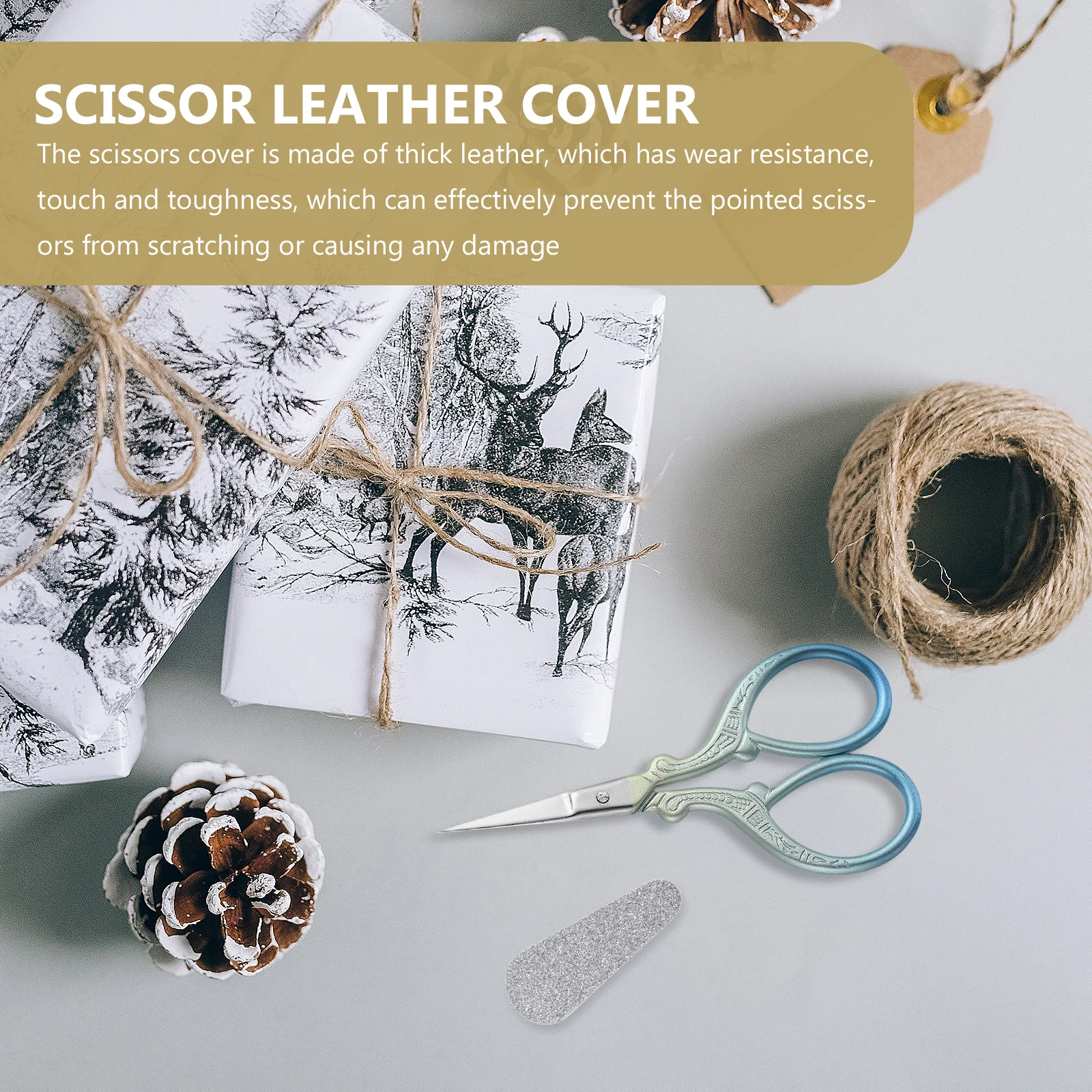 

2Pcs Scissor Protective Covers Thick Durable Sheaths for Hairdressing Shears Embroidery Scissors Protection