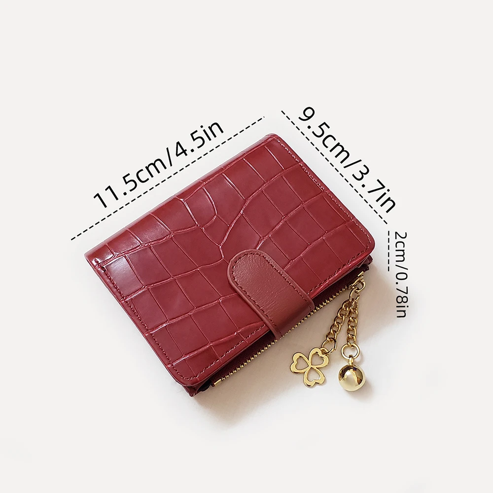 Neues Design Mädchen Mode PU Leder Kurze Geldbörsen Kleine Geldbörse Geldbörse Reißverschluss Krokodilmuster