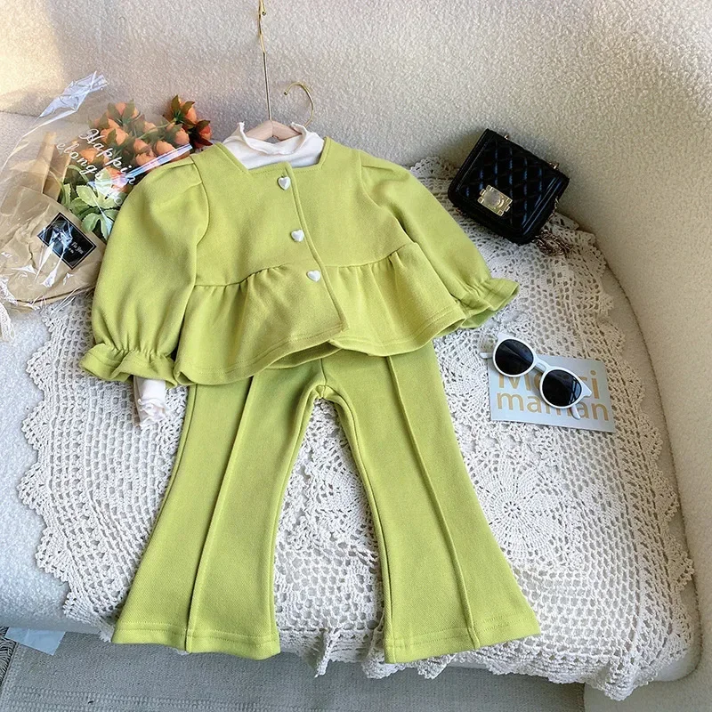 

Girls Designer Winter Autumn Clothes Baby Top + Pants 2pcs Set New Fashion Children Knitting Outfit for 1-8Years Kids Tracksuit