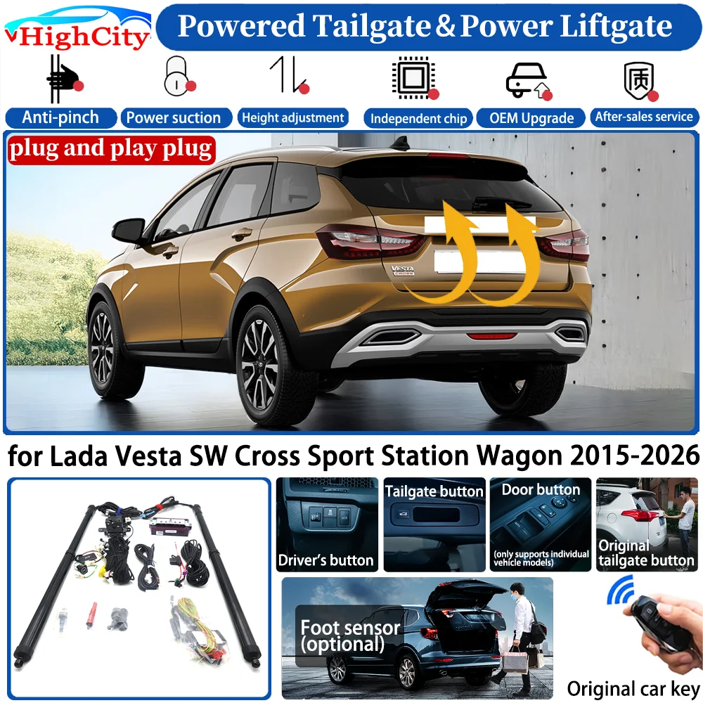 for Lada Vesta SW Cross Sport Station Wagon 2015-2026 Automatic Smart Powered Tailgate Power Liftgate System Trunk Lift Kit