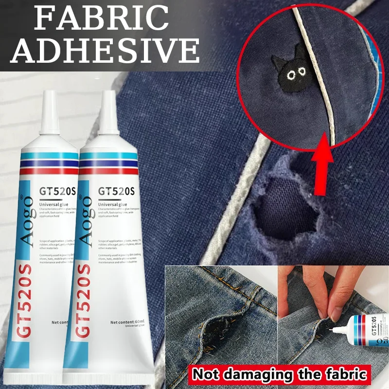 Multipurpose Strong Fabric Patching Glue Seam Adhesive Waterproof Agent Permanent Bonding Clothing Textiles Repair Tool 30/60ml
