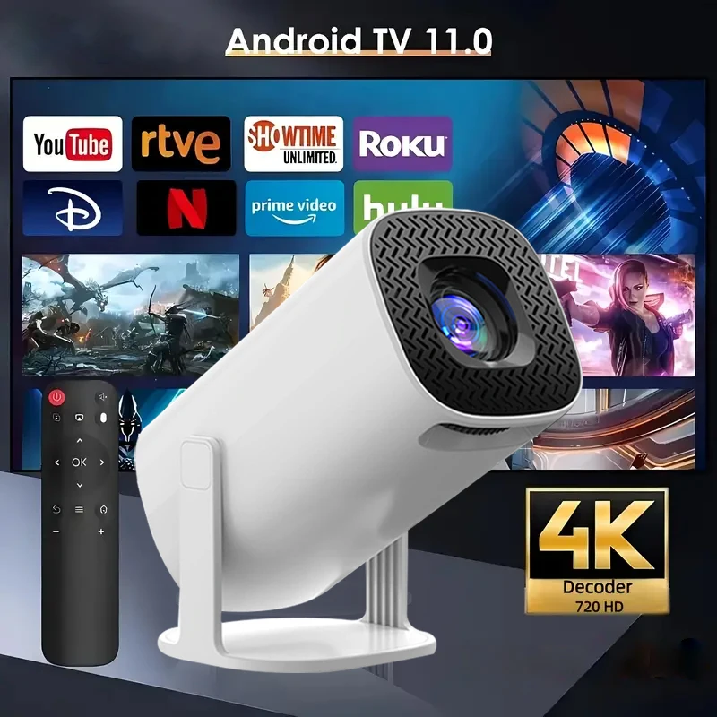 P30PRO Allwinner H713 Android 11.0 プロジェクター - 160ANSI ルーメン、130 インチ ポータブル ホームシアター、5W Hi-Fi スピーカー付き、アップグレードされた HY300