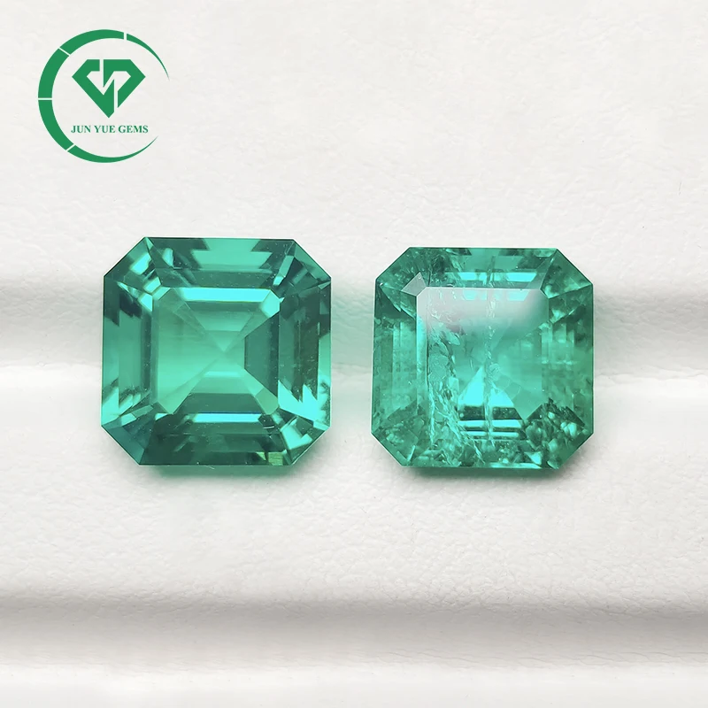 

Top Hydrothermal Lab Grown Emerald Gemstones Asscher Cut Synthetic Columbia Emerald Stone Diamond With AGL Certificate