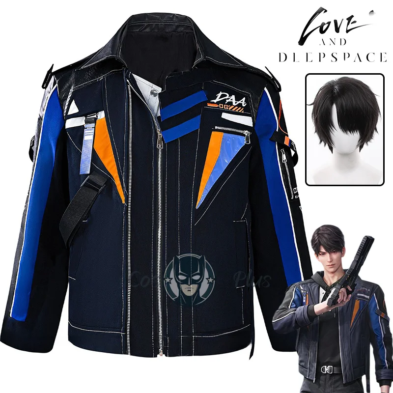 Disfraz de Cosplay de Love and Deepspace Caleb, peluca, chaqueta de vuelo informal, abrigo, uniforme, conjunto completo para hombres y mujeres, Carnaval Xia Yizhou
