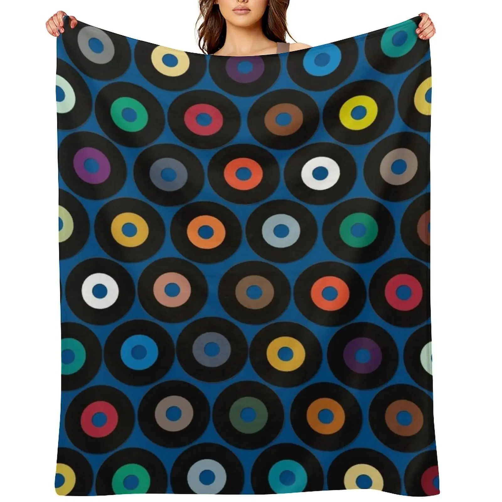 

VINYL blue Throw Blanket Blankets Sofas Of Decoration Blankets For Bed Thin valentine gift ideas Blankets