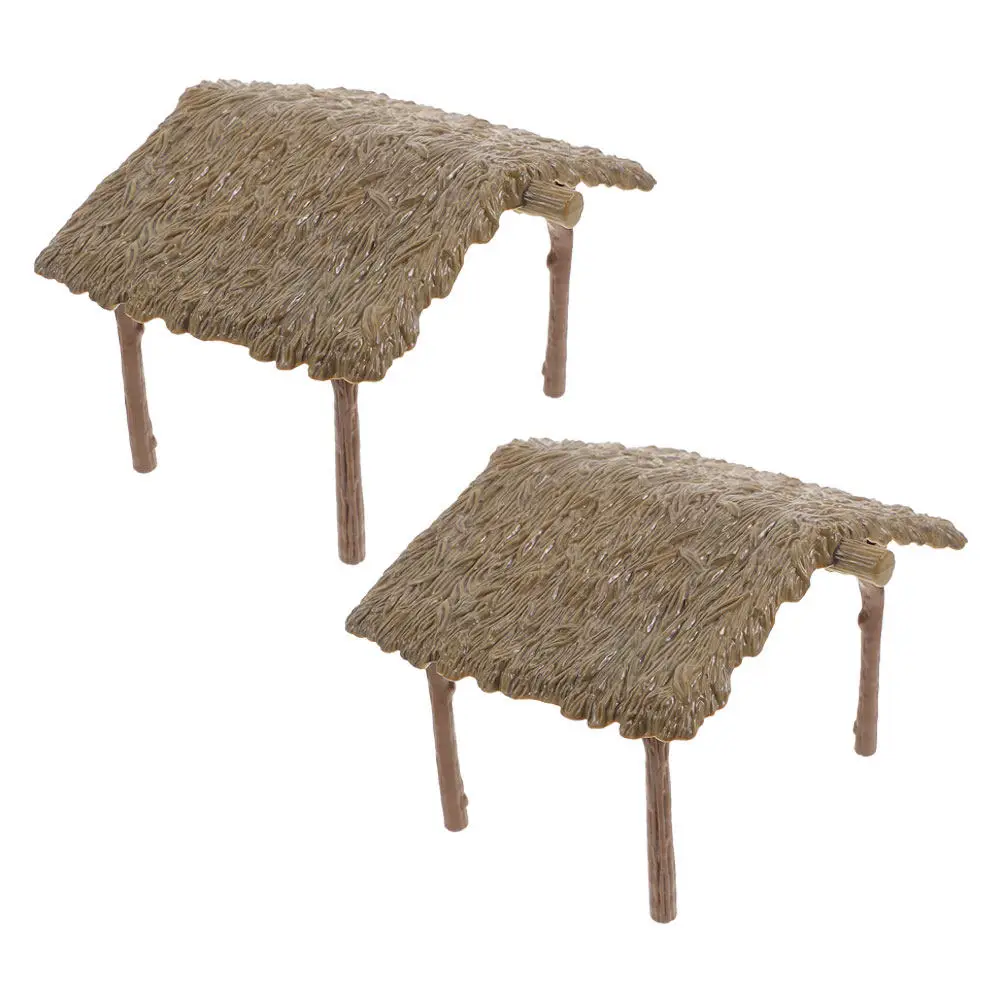 

2Pcs Realistic Ornament for Miniature Garden Accessories DIY Micro Landscape Decor Farm Scene Train Scenery