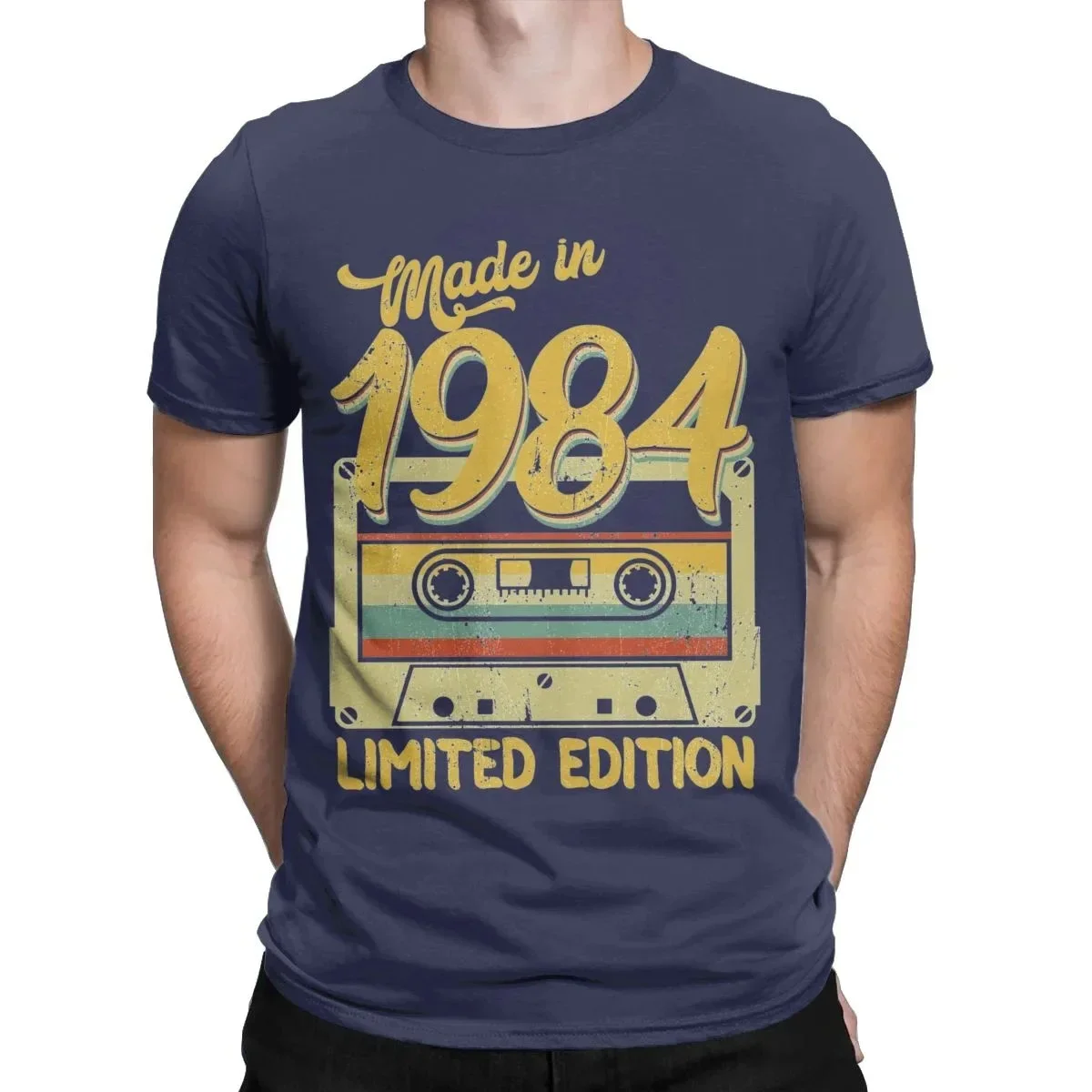 

Made In 1984 Limited Edition Birthday Gift T-Shirt for Men Cotton T Shirts 40 Years Old Short Sleeve Tee Shirt Gift Idea Tops
