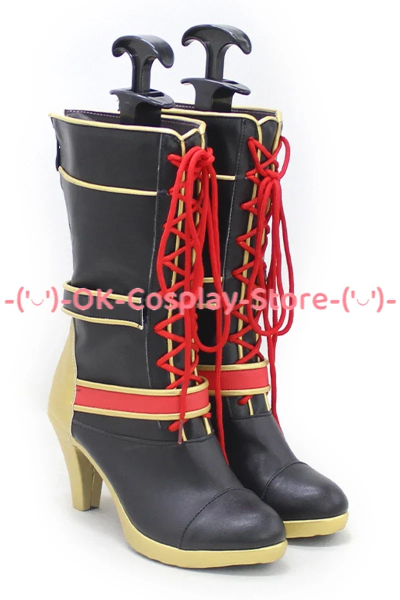 PU Couro Sanya Cosplay Sapatos, Vtuber Kuzuha Prop, Botas de Carnaval de Halloween, Custom Made