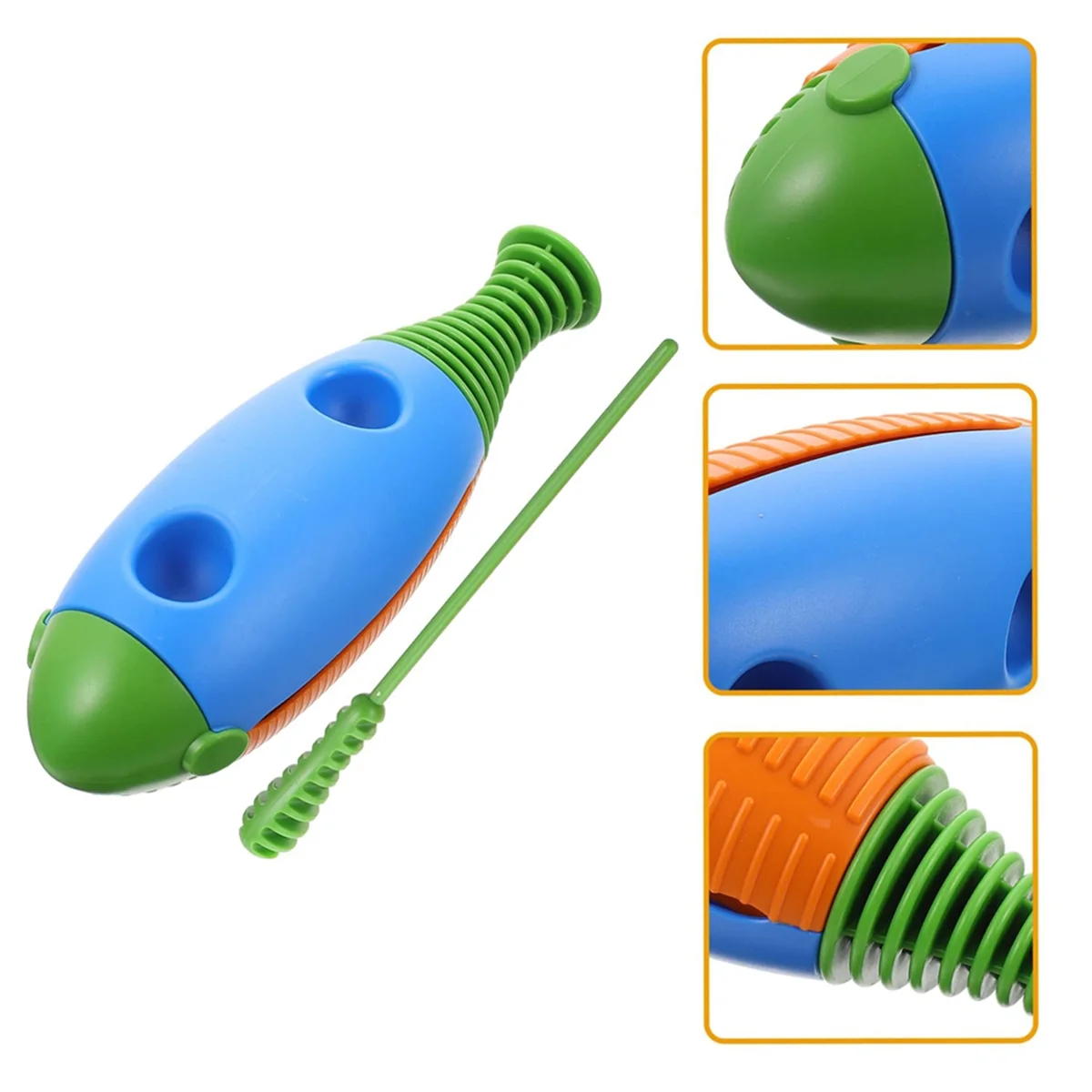 

FRLI-yMusical Instrument Wooden Fish Musical Toy Children'S Toys Musical Instruments Wooden Playset Hand Music Percussion