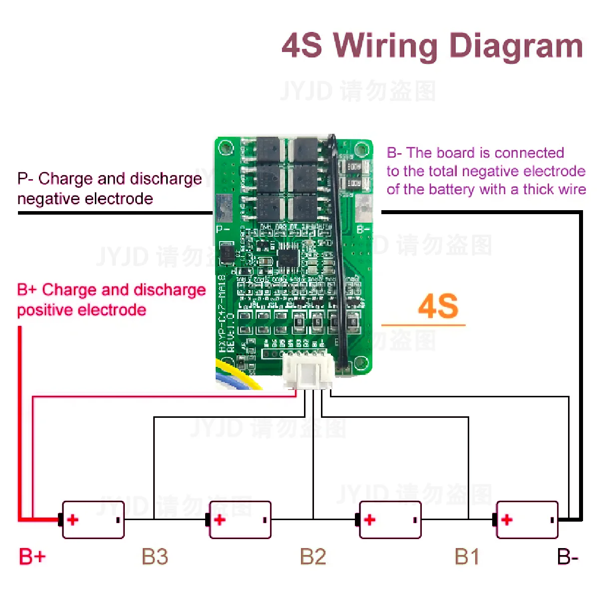 4S/5S/6S/7S BMS 16.8V 21V 20A 18650 Li-ion Lmo Ternary Lithium Battery Charger Protection Board Balance And Temperature Protect