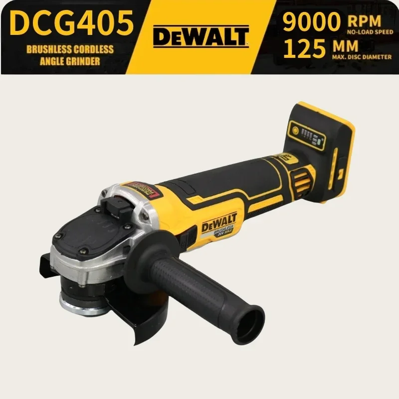 DEWALT DCG405 125MM Angle Grinder 20V Professional Cordless Power Tool Cutting Machine Rechargeable Brushless Polisher